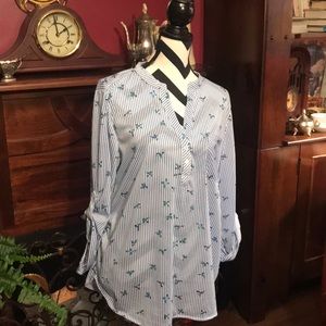 Birds and Stripes blouse